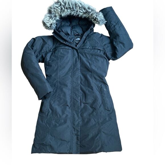 The North Face Jacket Coat HyVent Goose Down Hooded Parka Puffer Long Sz M - Picture 1 of 15